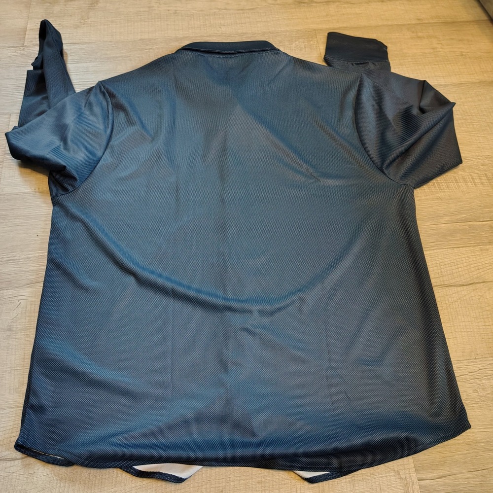 Twillory Performance Shirt Mens 2XL Navy Blue Micro Dot Athleisure Button Down - Picture 2 of 5